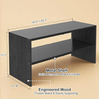 Black Shoe Rack Organizer for Closet, 2-Tier Expandable Shoe Shelf, Stackable Iron Wood Combination Small Shoe Racks Shelves 