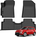 AUXKO All Weather Floor Mat Fit for Kia Soul 2026 2025-2020 TPE Rubber Liners Soul Accessories All Season Guard Odorless Anti-Slip Liner Black