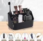 Ayswupt Electric Toothbrush Holders for Bathrooms,Black Tooth Brushing Holder,Toothpaste Organizer with Dividers,Bathroom Cou