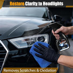 Car Headlight Restoration Kit, Ceramic Headlight Restoration Kit, No Power Tools Required, Headlight Cleaner and Restorer Kit, Headlight Cleaner, Headlight Restoration Spray