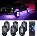 Honalia LED Rock Lights for Trucks 6 pods, Multicolor RGB Underglow Kit for Cars with Bluetooth APP Control for ATV Accessories Golf Cart Four Wheeler RZR UTV Truck Accessories