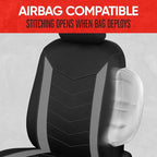 Motor Trend SpillGuard 2 Gray Seat Covers for Cars & Seat Covers for Trucks - Neoprene Lining Waterproof Car Seat Covers Fron