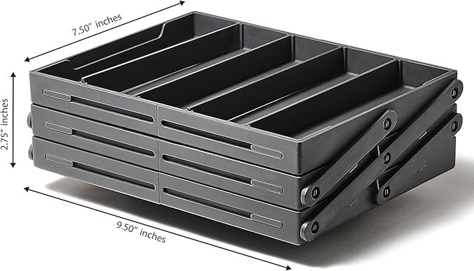 Ontel Smart Drawer Organizer - Multi-level Jewelry Holder, Cosmetics Organizer, or Office Drawer Organizer with Adjustable Di
