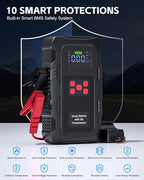 5000A Jump Starter with Air Compressor, Portable Car Battery Jump Starter with 150 PSI Tire Inflator for Up to 10.0L Gas and