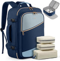 HOTOR Travel Backpack for Women – TSA-Friendly Travel Bag with Multiple Compartments & 3 Packing Cubes, Water-Resistant & Com
