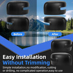 Driver & Passenger Side Mirror Cover Replacement for Jeep Renegade 2015 2016 2017 2018 2019 - Left & Right Side Mirror Covers, Rear View Mirror Cap Accessories Textured, With Lamp