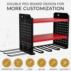 BUILTSTRONG Power Tool Organizer-6 Drill Holder Wall Mount, 3 Tier Heavy-Duty Hand Tool Storage Rack, Utility Racks, Drill Ho