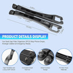 2PCS Car Seat Gap Filler Organizer 4In1 Between Seat & Console Inserts Gap Stopper Plug with Fill,Storage,Hook Function & Concealed Small Hammer,Upgraded Universal No Drop Seat Guard for Cars (Black)