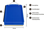 Car Ice Scraper Brass Blade 2 Pack Small Ice Scraper for Car 4-in-1 Ice Scraper Small Ice Scrapers for Car Windshield Frost Wipe Scraper Snow Scraper for Car Original Murska (2-Pack L&P A052 Blue)