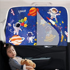 Car Sun Shade for Baby - EOHMAK Car Side Window Sun Shade Cover Upgrade Double Opening Car Interior Curtain Sun Blocker Blind (Dark Blue Space, 2 Pack)