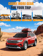 KINGGERI 300lb Lockble Roof Rack Cross Bars Compatible with Volkswagen VW Atlas 2017-2026 with Raised Side Rails(Not For Atlas Cross Sport), Heavy Duty Anti-Theft Aluminum Roof Rails Crossbars Rooftop
