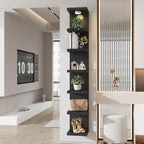 7-Tier Vertical Wall Shelf Unit with USB Rechargeable Led Light (Remote Controlled),Versatile Floating Display Shelves,Lack S