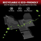 LASFIT Floor Mats for Mercedes Benz Sprinter 1500/2500/3500 2026 2025 2024 2019-2023 (Fit Cargo Van & Cab Chassis), All Weatehr TPE Floor Liners Custom Fit Sprinter 1st Row with Center Aisle Liner