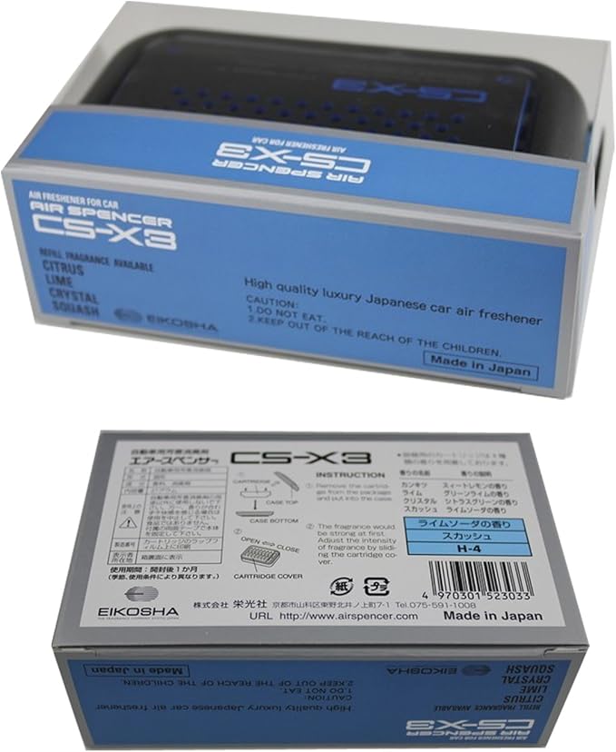 CSX3 Squash Air Spencer Bundle of CS-X3 Squash Air Freshener Unit and Refill Cartridge 2 Packs