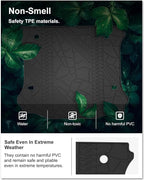 KIWI MASTER Floor Mats & Cargo Mat for 2014-2018 Jeep Wrangler JK 4 Door, OEM Replacement 82213860 82213184, All Weather Car Mats, Heavy Duty TPE Floor Liners, Front & Rear & Trunk Mat Set, Black