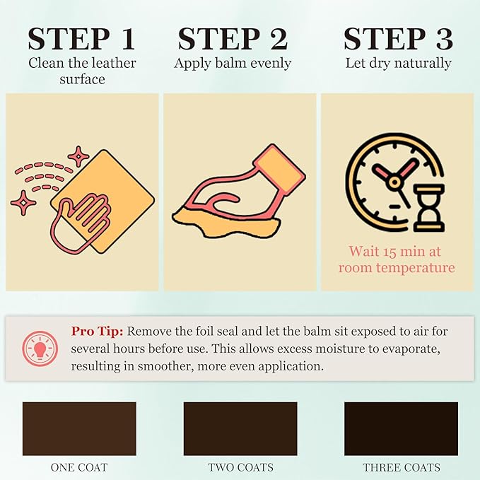 Leather Color Restorer, Leather Recoloring Balm, Scratch Remover, Leather Dye, Leather Paint with Leather Conditioner, Leathe
