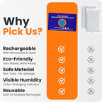 100g Rechargeable Desiccant Packs - Reusable Silica Gel Moisture Absorber, Car Dehumidifier Moisture Absorber with Humidity