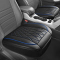 CAR PASS 2 Pack Leather Front Car Seat Covers, Bottom Seat Covers Full Wrapped with Storage Pocket, Anti-Slip PU Seat Protect