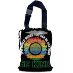 Peace Car Trash Bag,Be Kind Hanging Drawstring Car Garbage Bag,Waterproof Canvas Car Back Seat Organizer with Adjustable Buckle,for Vehicles,SUVs,Camping,Road Trips