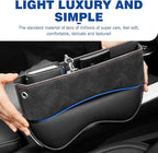 Seat Gap Filler, Multifunctional Storage Bag for Mobile Phone Sunglasses Documents Wallet, Soft Padded Leather Anti-scratch Organizer, for Cars Trucks Portable Indoor Accessories (Black)