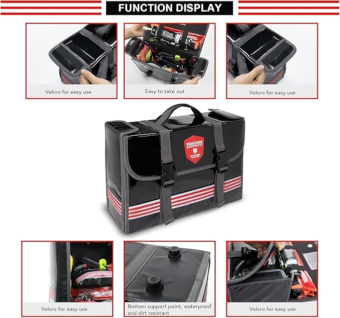 Car Emergency Kit (126 Piece)，Gift for Father Women Friend, Premium Roadside Assistance Essentials with Jumper Cables Tow Rop