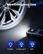 AUTOONE 6000A Jump Starter with Air Compressor (All Gas/10L Diesel), 150PSI Car Jumper Starter Portable, Jump Box Tire