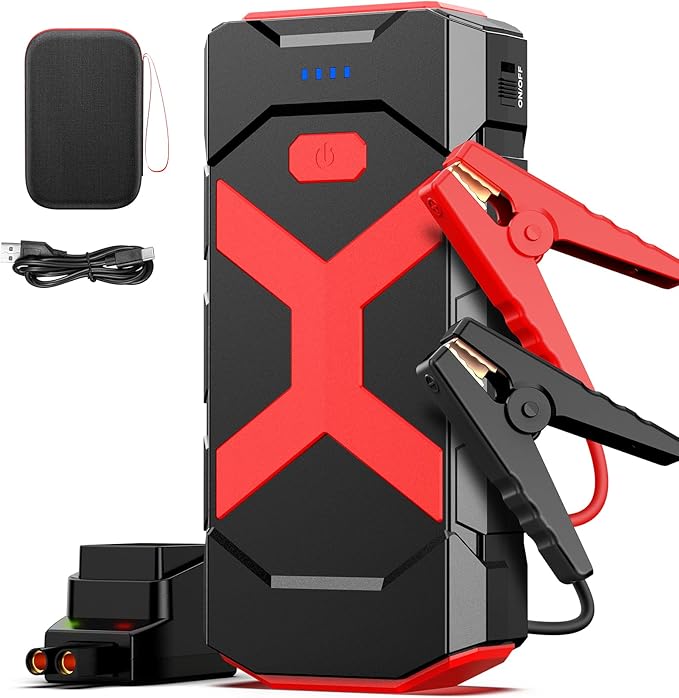 BOOKOO A9 Jump Starter 4000A for Car,Boat,Lawnmower 12L Gas&10L Diesel Engines Portable 12V Car Battery Jump Starter with