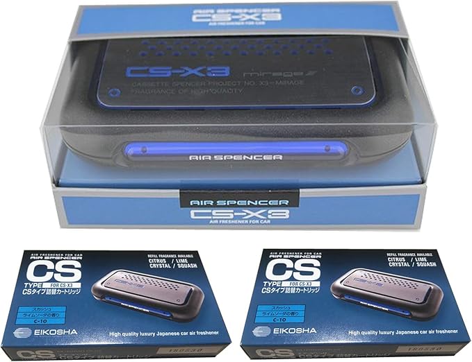 CSX3 Squash Air Spencer Bundle of CS-X3 Squash Air Freshener Unit and Refill Cartridge 2 Packs