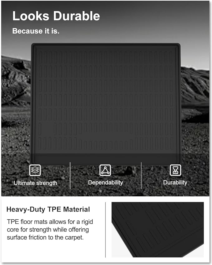 KIWI MASTER Cargo Trunk Mat for 2010-2024 Toyota 4Runner OEM Replacement PT218-89112 All Weather Rear Tray Trunk Liner TPE Slush Mats Black (NO 3rd Row Seats)