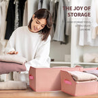 Homsorout Closet Baskets for Shelves Trapezoid - Decorative Storage Baskets with Handle, Closet Bins for Organization, Shelf 