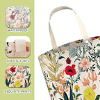 Car Trash Can, Cute Car Trash Bag, Hanging Car Organizer and Storage Bag, Trash Bin for Car Accessories, Vehicle, Travelling, Camping Cute Colorful Flowers