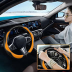 SuperKaKa Car Steering Wheel Cover 2025, Universal Auto PU Cute Breathable Slip-Proof Comfort Imitation Leather Protector Car