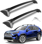 260LBS Roof Rack Cross Bars Compatible with Toyota RAV4 2019-2025 with Side Rails Heavy Duty Aluminum Crossbars (Not for LE/Adventure/TRD Off-Road/Hybrid Woodland) Metal Lock Luggage Carrier Rooftop