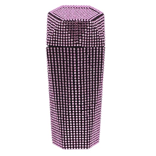 iplusmile Car Trash can Rhinestone Inlaid Multi-Compartment Auto Garbage Bin 7.87 Inch Compact Vehicle Trash can for Car Cup Holder and Office Use
