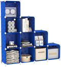 UNKU Cube Storage Organizer, 10 Cube Closet Organizer Storage Shelves, DIY Stackable Bookcase, Clothes Organizer Shelf for Cl