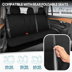 BDK PolyPro Car Seat Covers Full Set Combo with Front and Rear Waterproof All -Weather Car Floor Mats - Universal Fit Automot