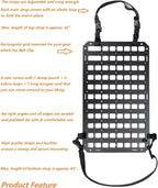 TACNEX Rigid MOLLE Panel for Vehicle Seat Back Organizer Aluminum Alloy Plate for Auto Modular Storage Patrol Car Tactical Gear EDC Pouch Holder Holster Bag Rack Mount Platform