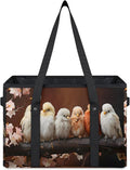 Reusable Grocery Bags Heavy Duty Shopping Bags Foldable Large Tote Bags with Long Handles & Hard Bottom