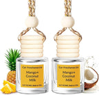 Hanging Car Air Freshener, Long Lasting Essential Oil Diffuser, Non-Toxic New Car Scent, Cute Car Fresheners for Women, 2 Pac