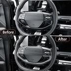 YOUTOOCAR Steering Wheel Button Frame Cover Compatible with Kia K4 25-26,Kia EV6 25-26,Kia Sportage 26,Kia EV3,Kia EV4 Accessories (1, Wood Grain)