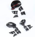 Voodonala for Challenger ABS Carbon Fiber Rearview Mirror Cover Side Mirror Trim Shell Cover Decoration Trim for 2009-2026+Dodge Challenger Exterior Accessories,10pcs