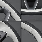MEWANT DIY Stitching 3D Style Steering Wheel Cover Wrap for Tesla Model 3 Highland 2023-2025/Model Y 2025 Highland for Tesla Model 3/Model Y Accessories(3D Style)