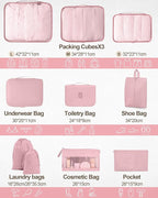 Packing Cubes 10 PCS, Mesh Breathable Luggage Organizers Bags, Packing Organizers, Durable Travel Essentials Bags Set, Travel