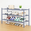 Smiry Shoe Rack, 3 Tier Long Bamboo Shoe Organizer, Stackable Free Standing Wooden Shoe Storage Shelf for Closet, Entryway, F