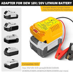 Car Jumper Starters Adapter for DeWalt 20V 60V Battery, 11AWG Cable Convert to Jumper Starter Automotive Booster, Jump kit Cable for Car Batteries (NO Battery)