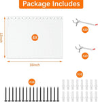 TORACK Metal Pegboard Panels and Hooks for Garage, Workbench, Shop, Shed Tool Organizer Peg Board with 1/8" & 1/4" Holes, Mod