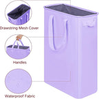 efluky Slim Laundry Basket, Narrow Laundry Hamper with Handles, Collapsible Dirty Clothes Hamper, Tall Laundry Bin for Laundr