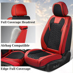 Coverado Car Seat Cover, Front Seat Cover, 2PCS Car Seat Protector, Seat Covers for Cars, Breathable Faux Leather Car Seat Cu