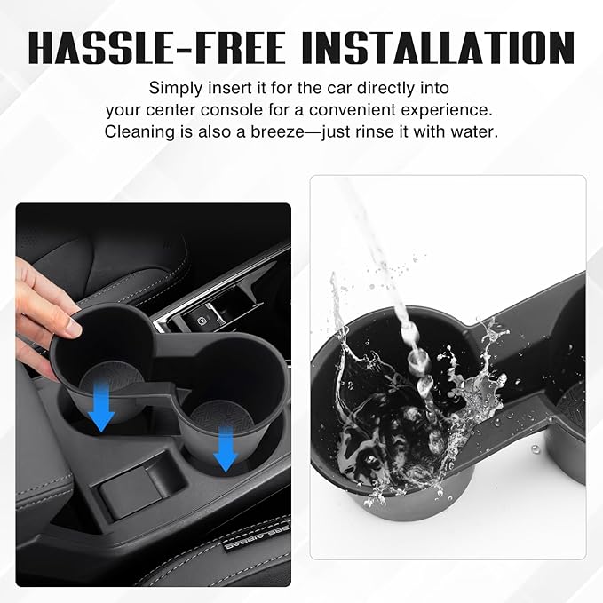 Autorder Car Cup Holder for Subaru Crosstrek 2024-2026 Accessories Water Cup Holders TPE Durable Cup Holder Insert for Crosstrek