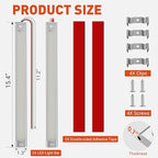 12V LED Interior Light Bar, 168LEDs 16W Led Strip Lights with ON/Off Switch, for Enclosed Cargo Trailer Car RV Van Truck Lorry Camper Boat Caravan Motorhome (2 Pack)